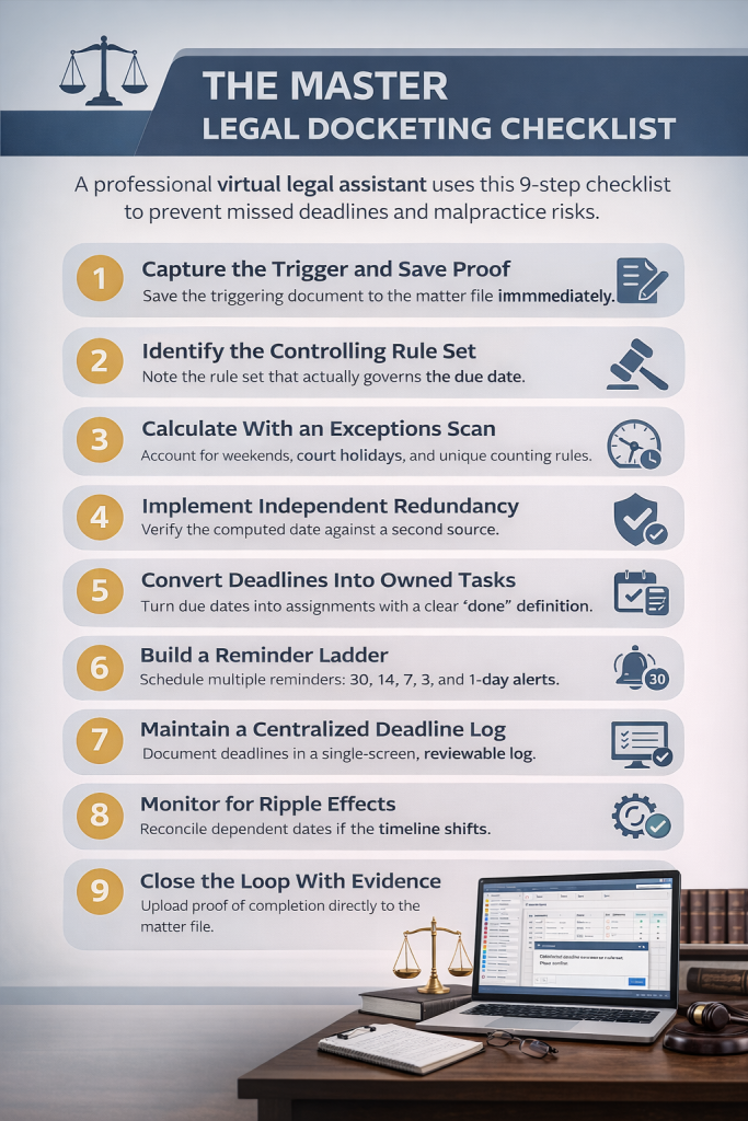 The Master Legal Docketing Checklist
