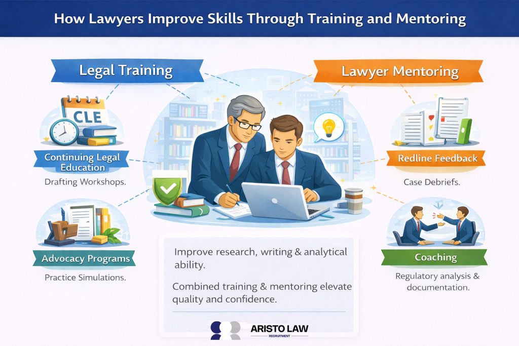Continuing legal education, advocacy programs, redline feedback and coaching