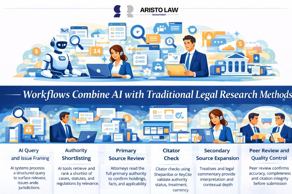 Workflows combine ai with-traditional legal research methods