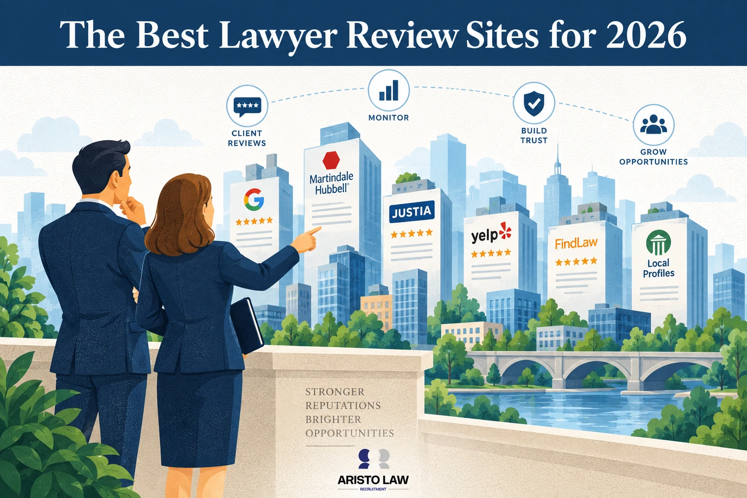 Lawyer review sites for law firm reputation management. Lawyers outsource review monitoring and response coordination to virtual marketing assistants.