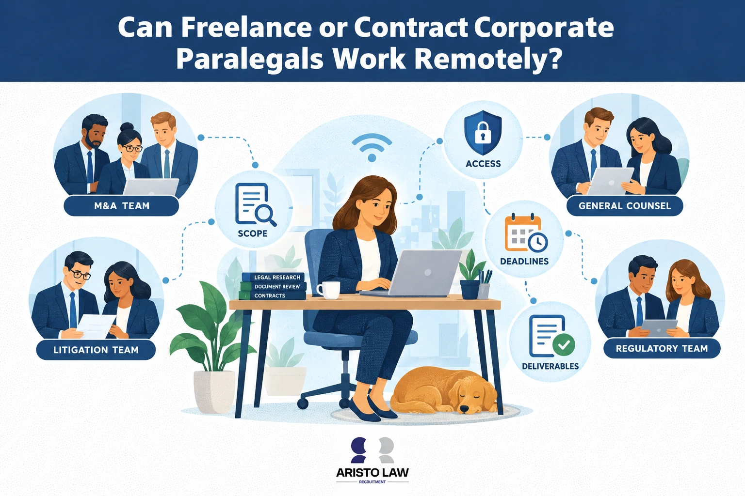 Can freelance or contract corporate paralegals work remotely?