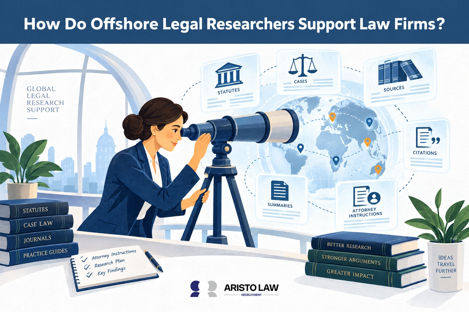 How do offshore legal researchers support law firms?