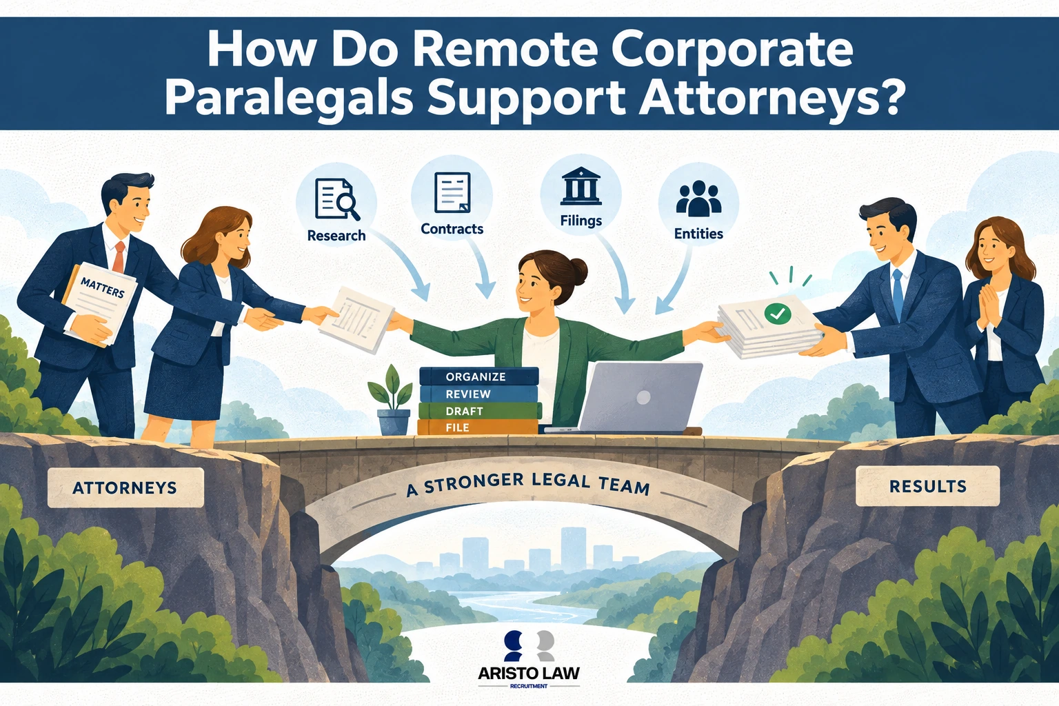 How do remote corporate paralegals support attorneys?
