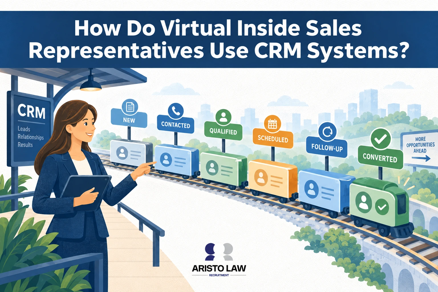 How do virtual inside sales representatives use CRM systems?
