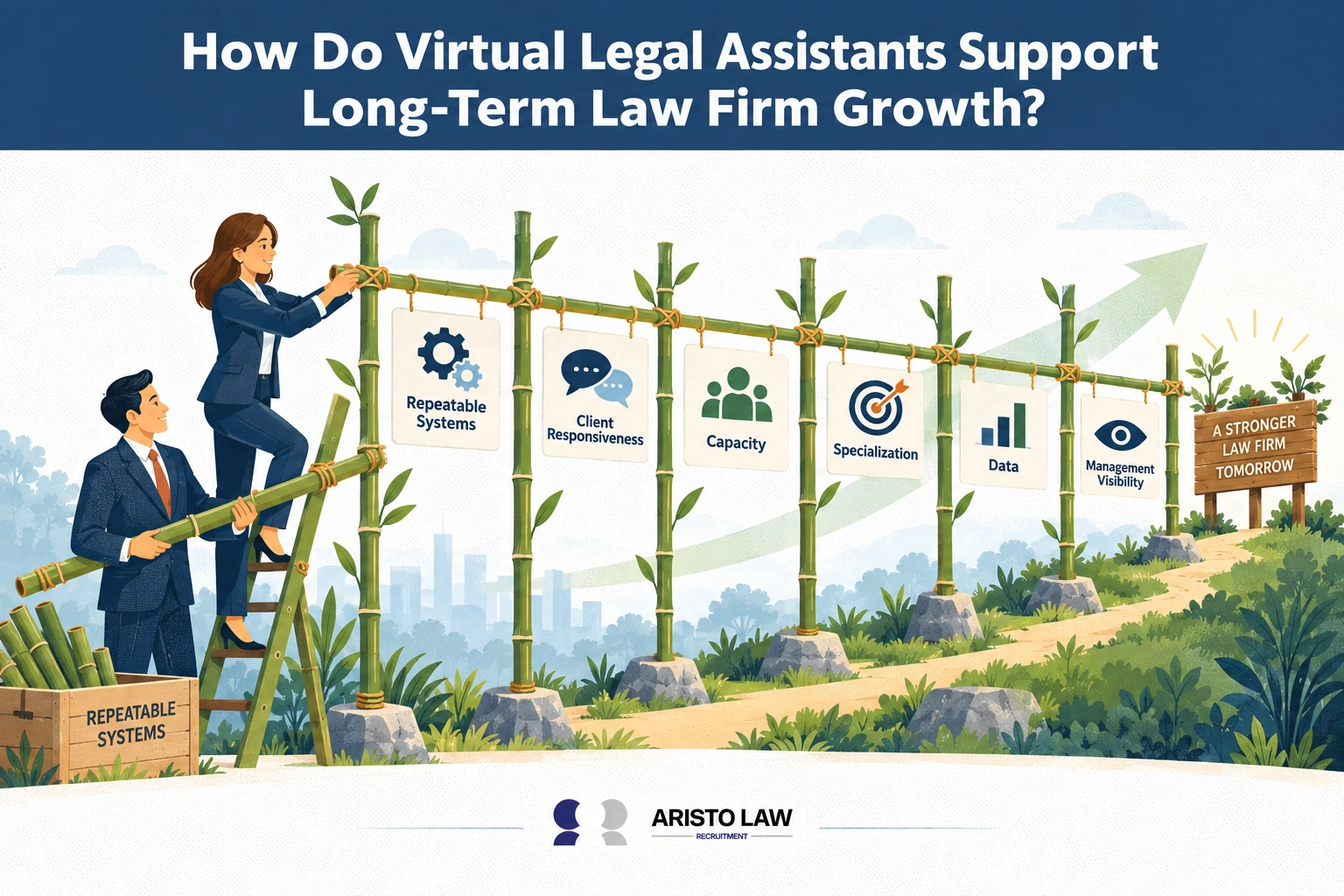How do virtual legal assistants support long-term law firm growth?