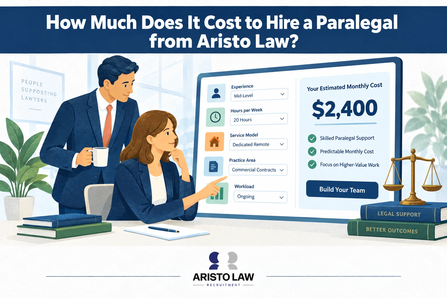 How much does it cost to hire a paralegal from Aristo Law?