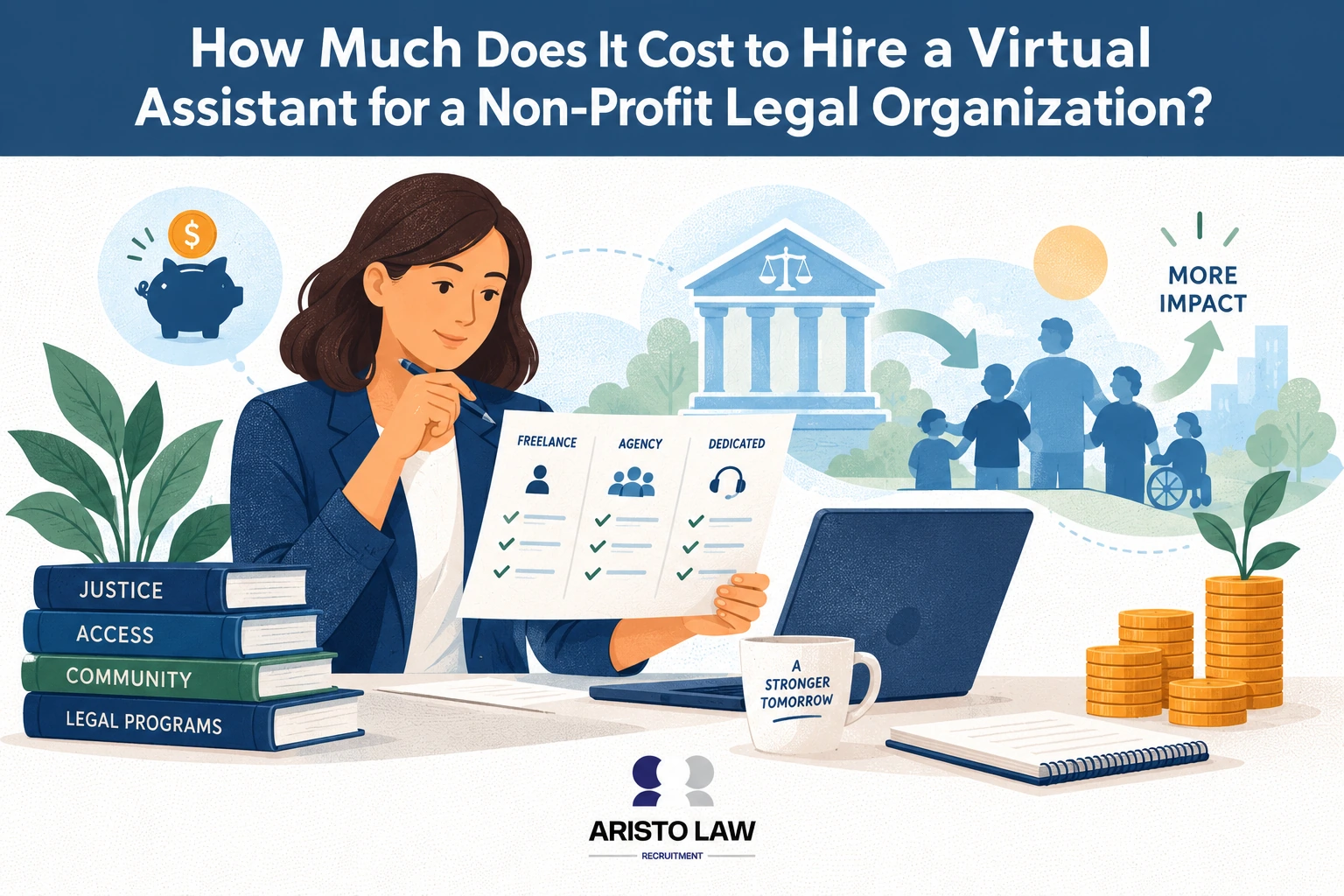 How much does it cost to hire a virtual assistant for a non-profit legal organization?