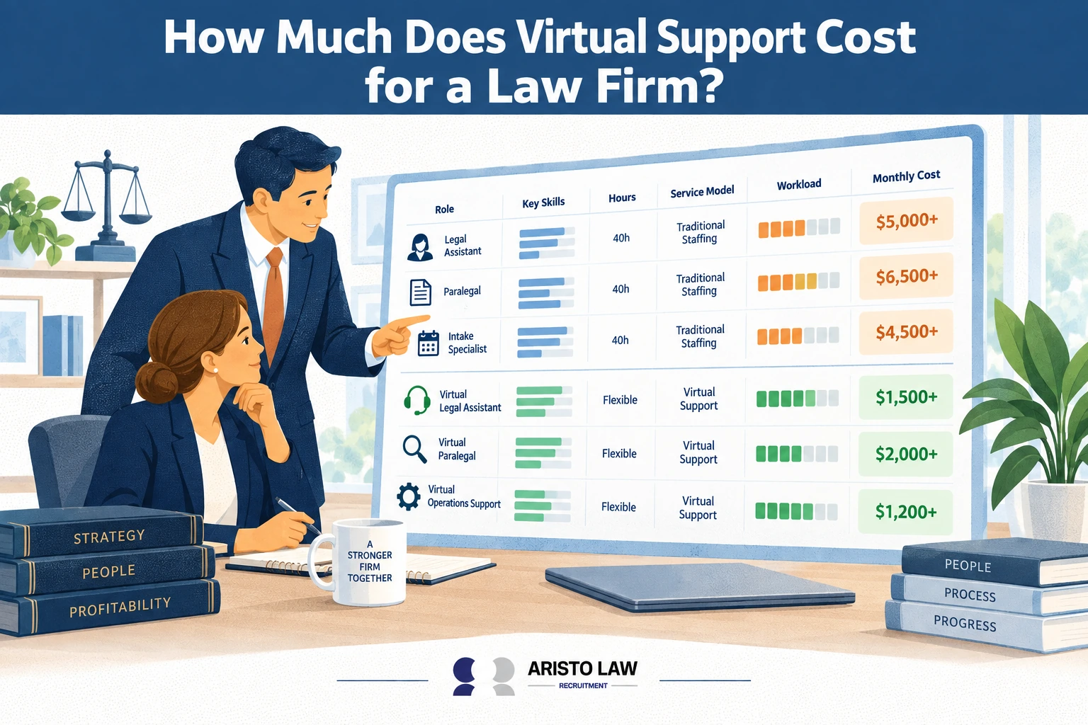 How much does virtual support cost for a law firm?