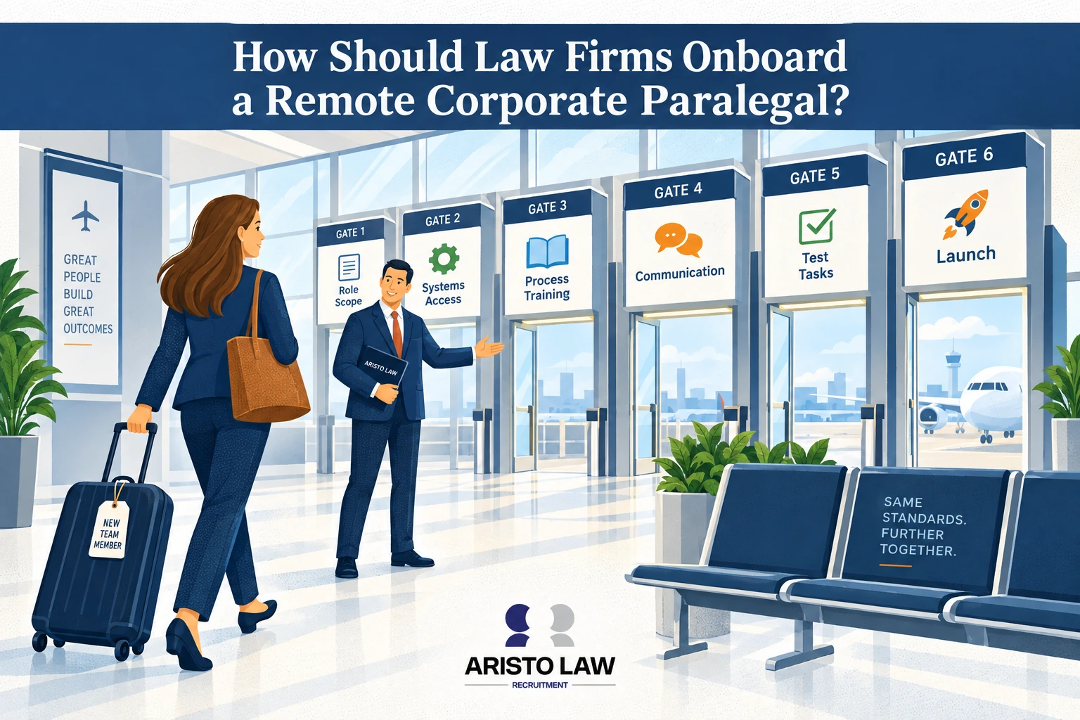 How should law firms onboard a remote corporate paralegal?
