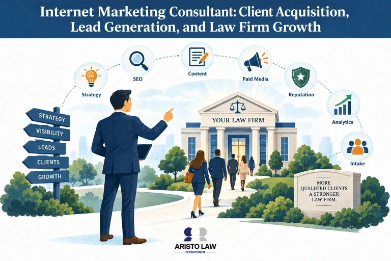 Internet marketing consultant supporting law firm client acquisition. Lawyers outsource digital marketing tasks to build visibility and attract prospective clients.