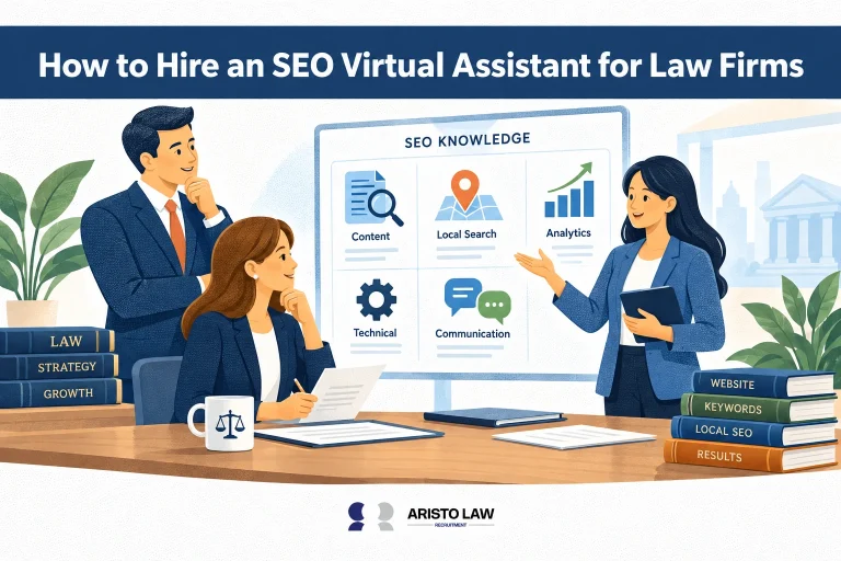 Virtual assistant supporting law firm SEO tasks and online content. Lawyers outsource SEO support for keyword research, content coordination, and website updates.