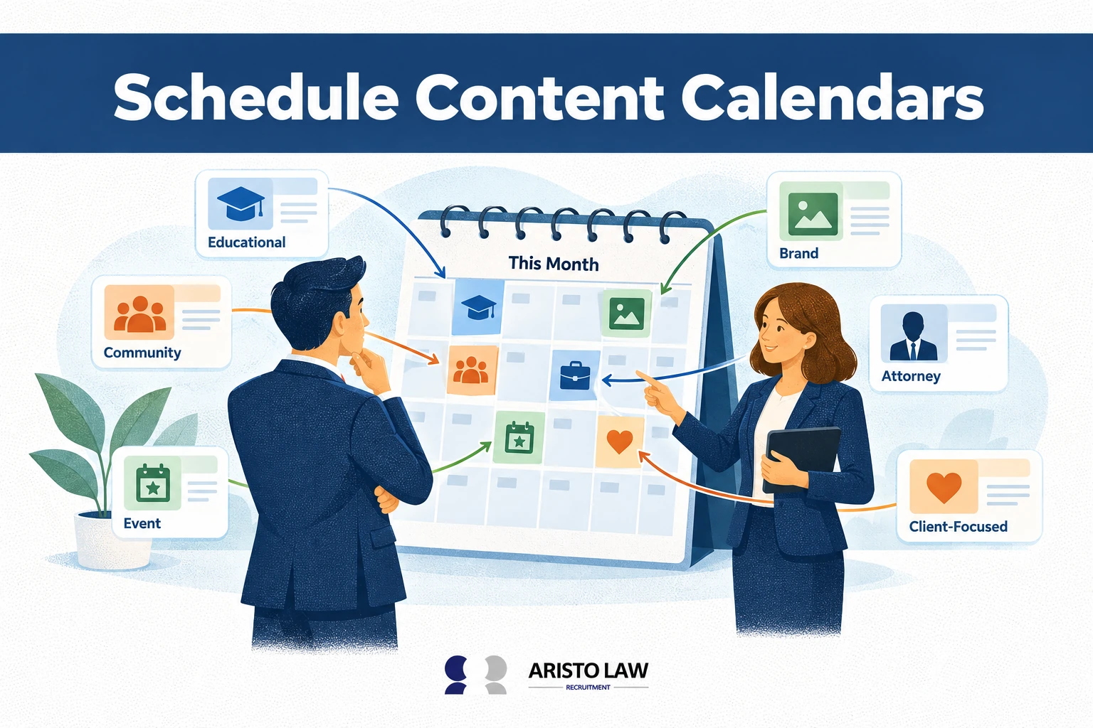 1. Schedule content calendars
