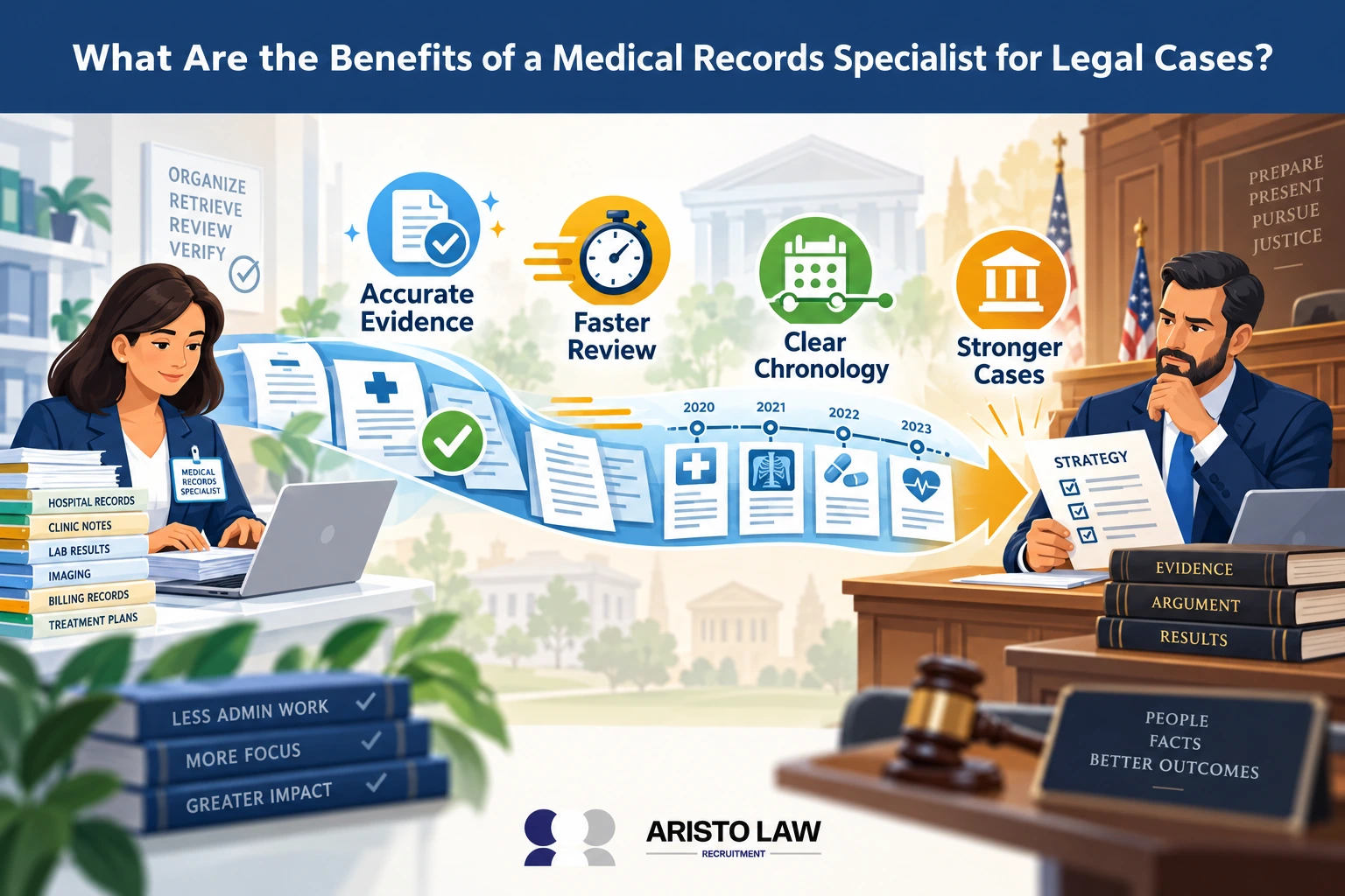 What are the benefits of a medical records Specialist for legal cases?