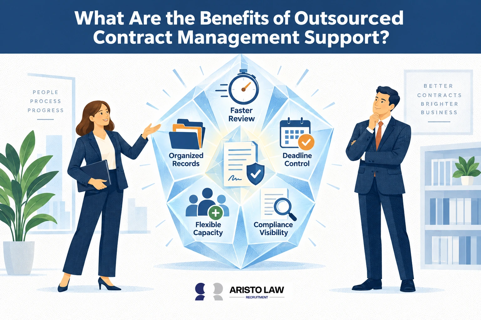 What are the benefits of outsourced contract management support?