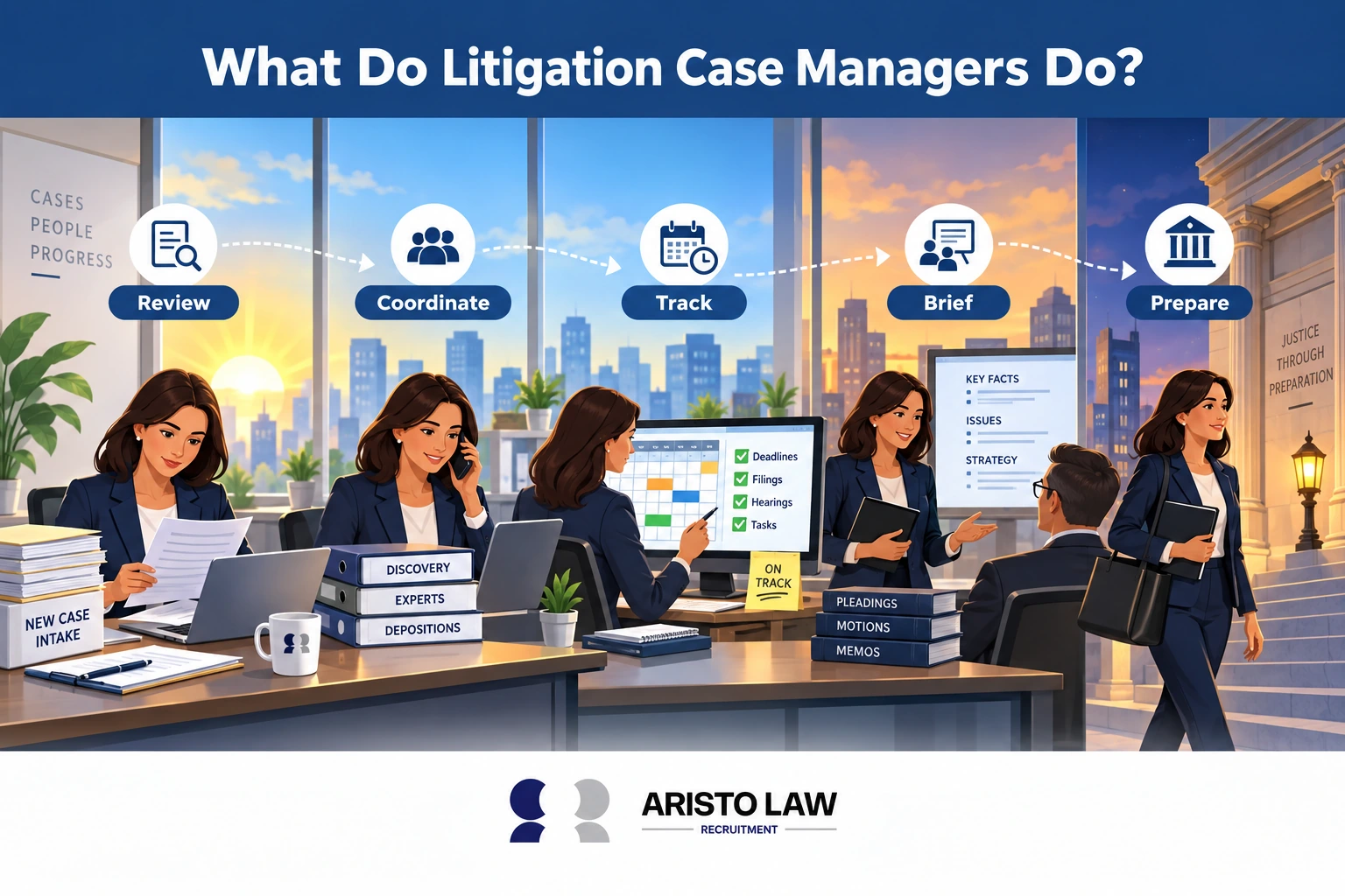 What do litigation case managers do?