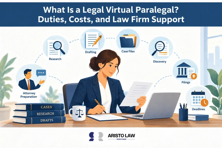 Virtual paralegal definition, services, and law firm staffing trends. Lawyers hire virtual paralegals to outsource research, drafting, and case-management work.