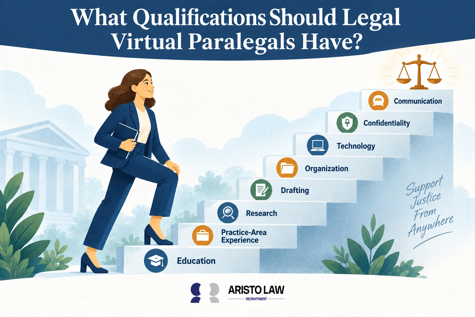 What qualifications should legal virtual paralegals have?