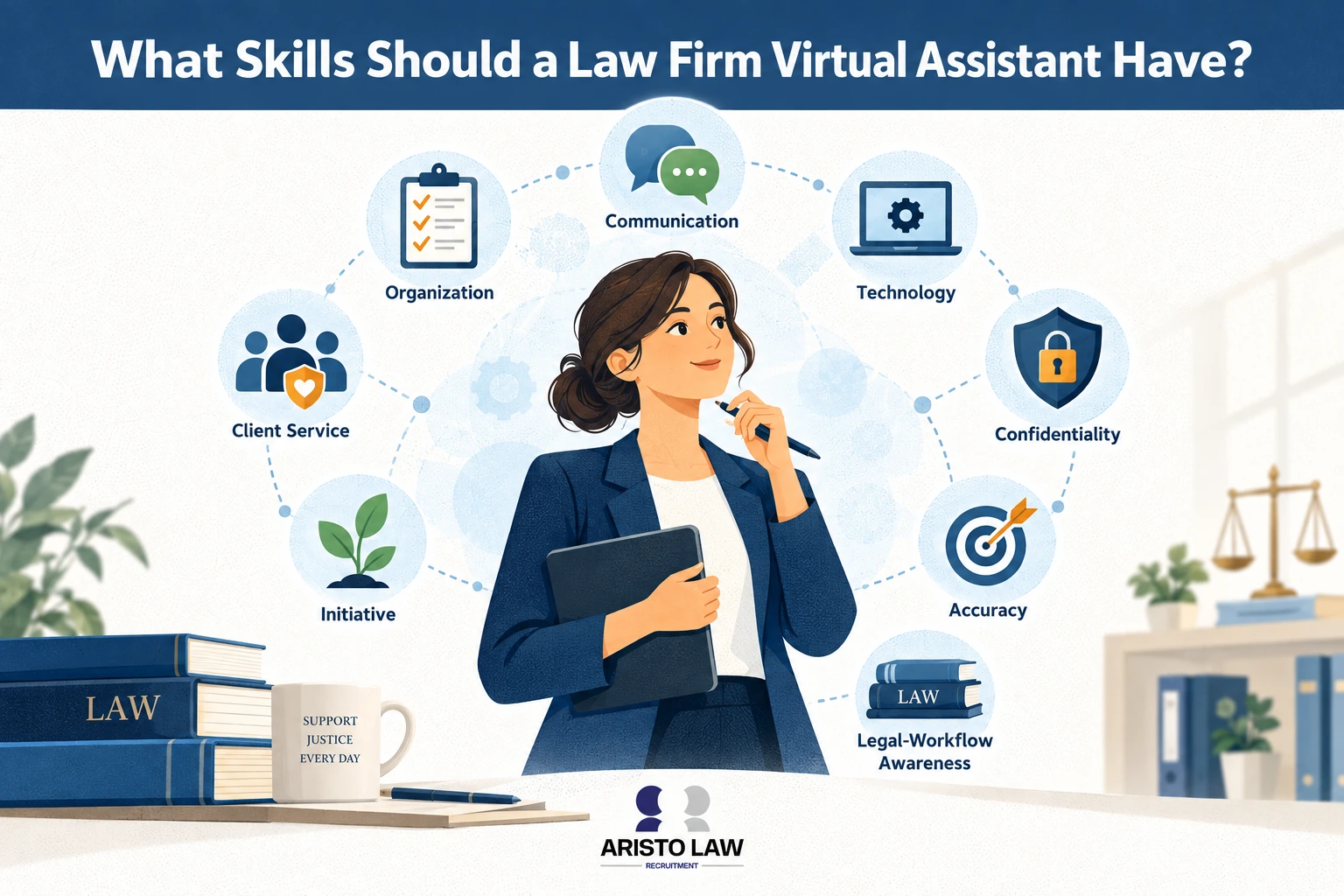 What skills should a law firm virtual assistant have?